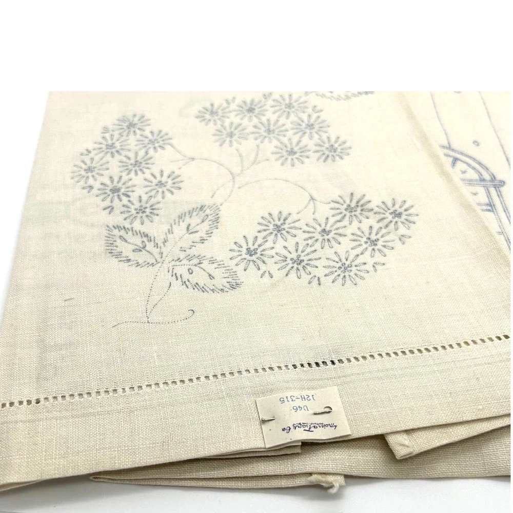 Vintage Linen‎ Napkins for Embroidery Craft Cream Color  Lot of 3 NOS